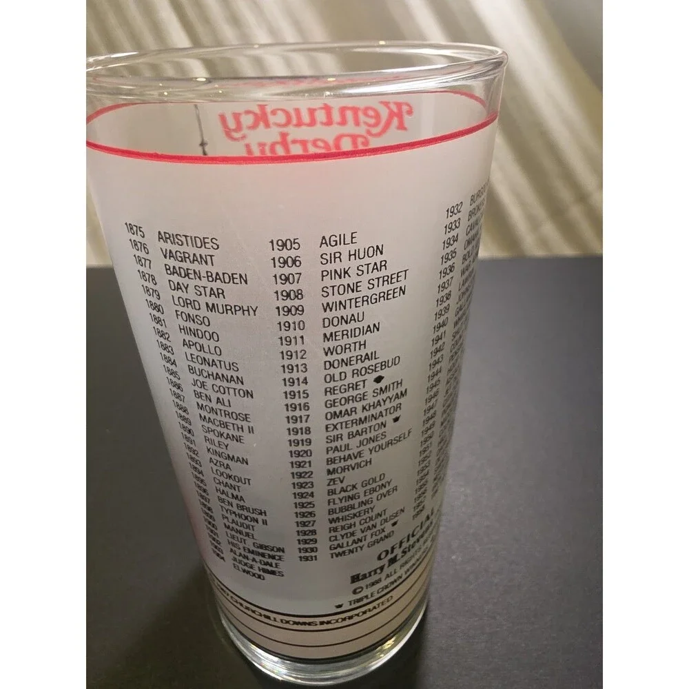 Kentucky Derby 1983 114th Running Mint Julep Glass Churchill Downs Horse Racing